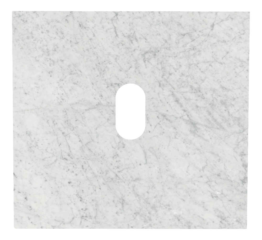 19.75-in. W 18.3-in. D Stone Top In Bianca Carara Color For Wall Mount Faucet