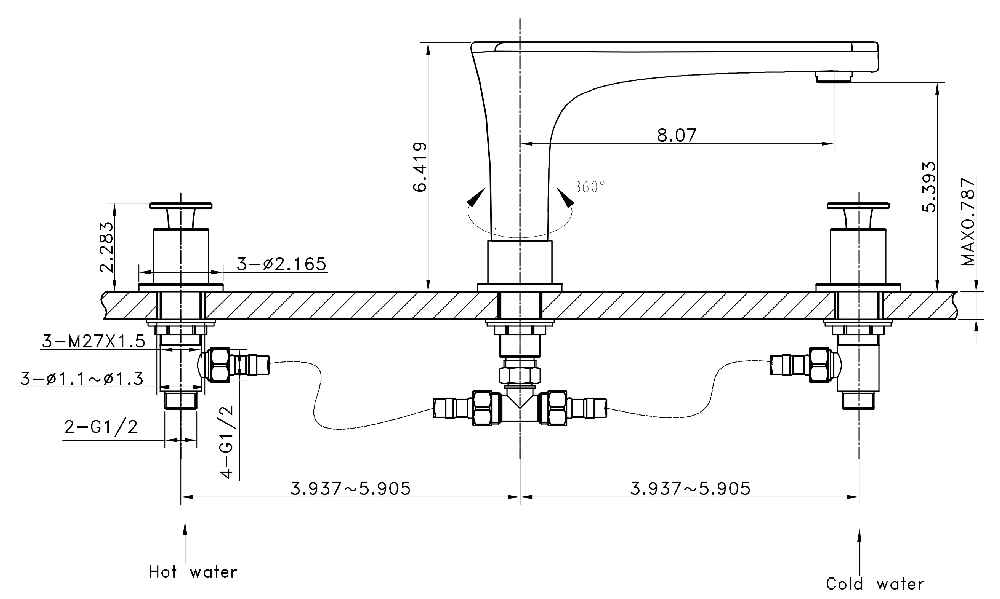 30-in. W 3H8-in. Ceramic Top Set In White Color - Overflow Drain Incl.