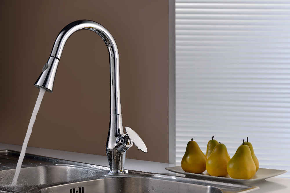 1 Hole CUPC Stainless Steel Kitchen Sink Faucet Chrome Stainless Steel