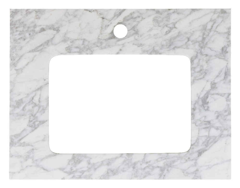 23.75-in. W 18.25-in. D Stone Top In Bianca Carara Color For 1 Hole Faucet