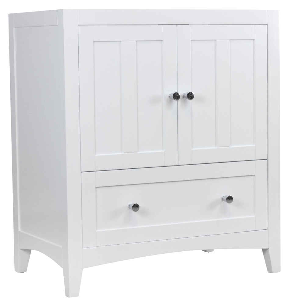 28.25-in. W 18-in. D Modern Plywood-Veneer Vanity Base Set Only In White