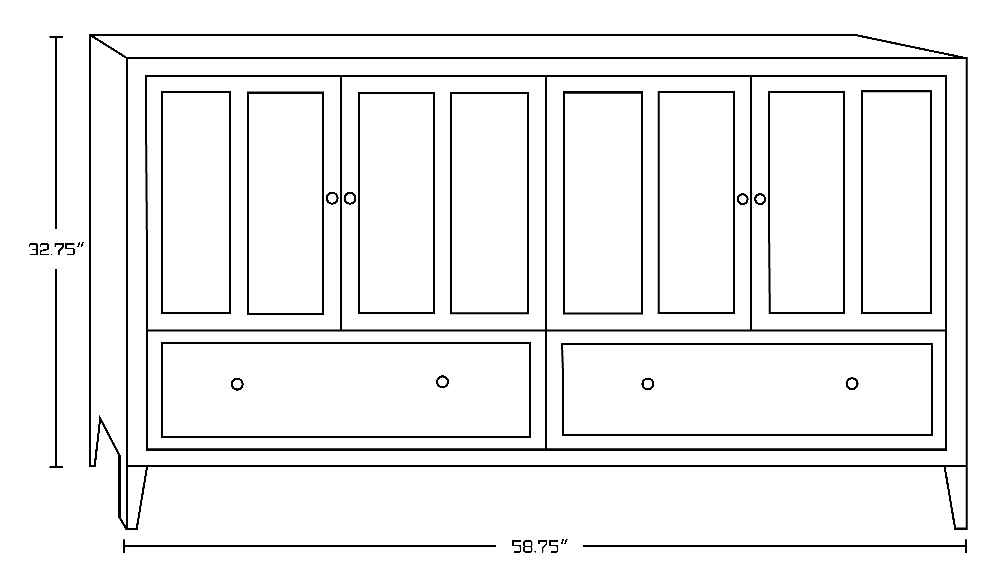 58.75-in. W 18-in. D Modern Plywood-Veneer Vanity Base Set Only In White