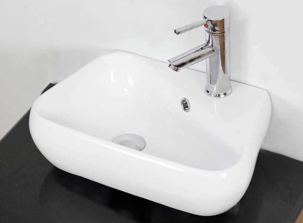 17.5-in. x 11-in. Unique Bathroom Vessel Sink White Enamel Glaze