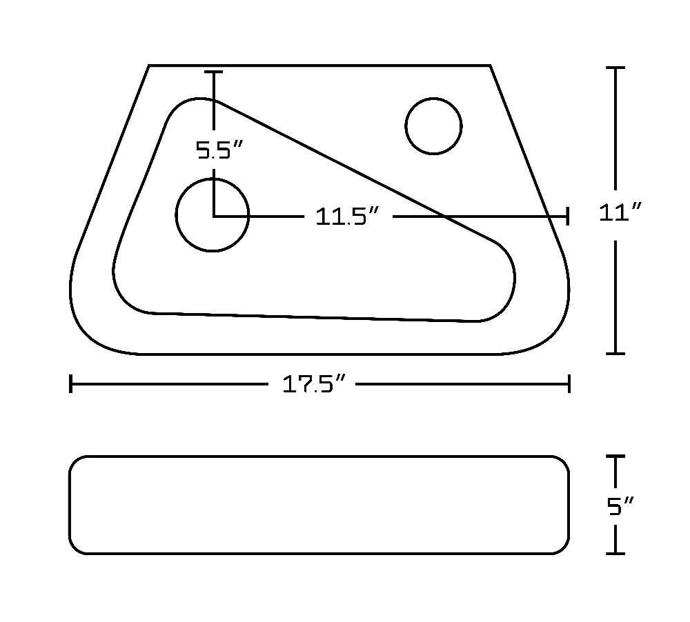 17.5-in. x 11-in. Unique Bathroom Vessel Sink White Enamel Glaze