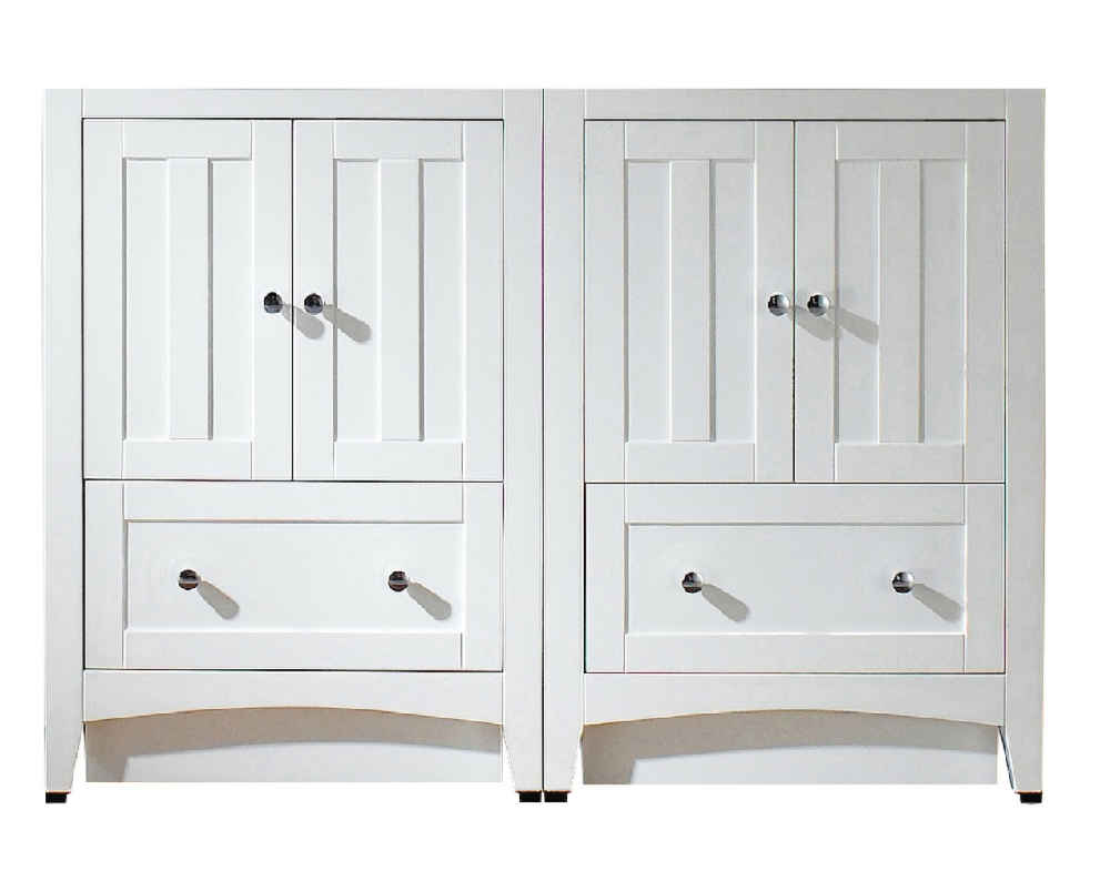 45.5-in. W 18-in. D Modern Plywood-Veneer Vanity Base Set Only In White