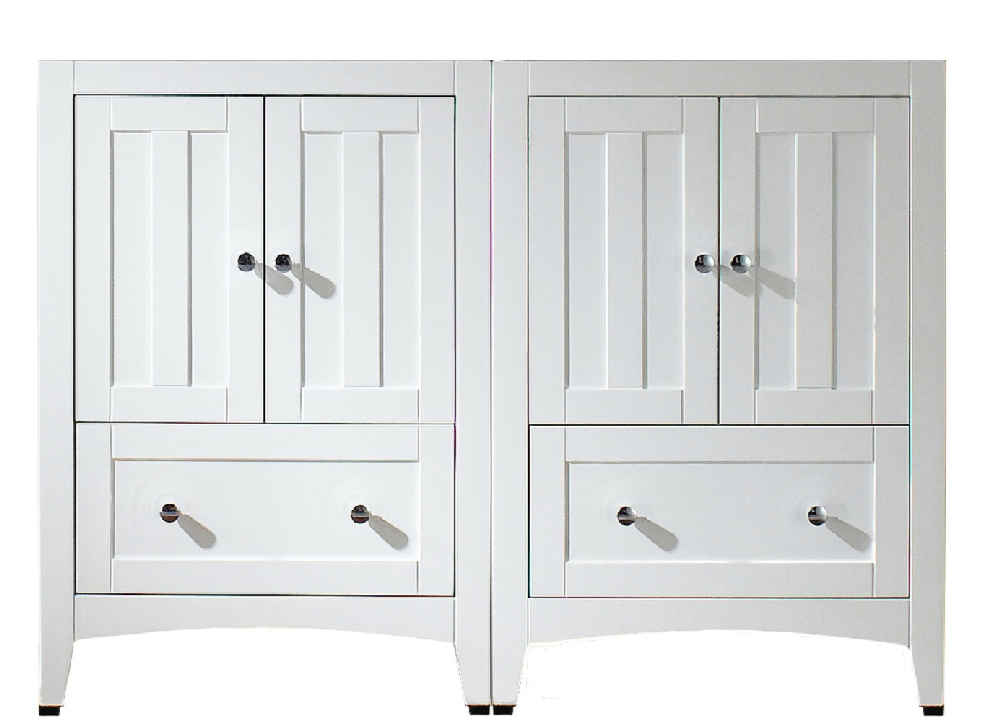 45.5-in. W 18-in. D Modern Plywood-Veneer Vanity Base Set Only In White
