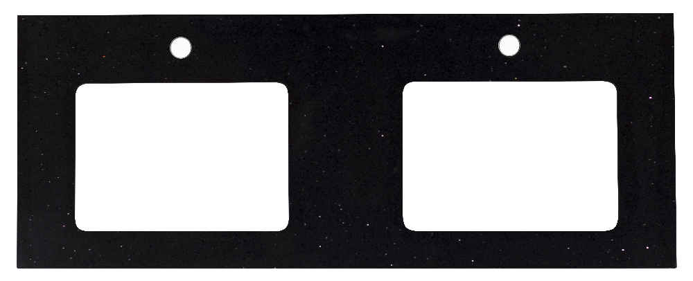 47.5-in. W 18.25-in. D Stone Top In Black Galaxy Color For 1 Hole Faucet