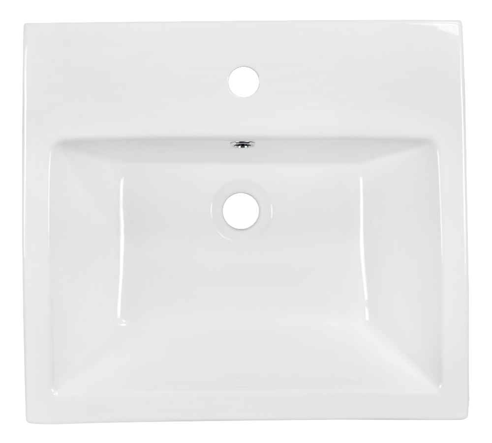19-in. x 17.5-in. Rectangle Bathroom Vessel Sink White Enamel Glaze