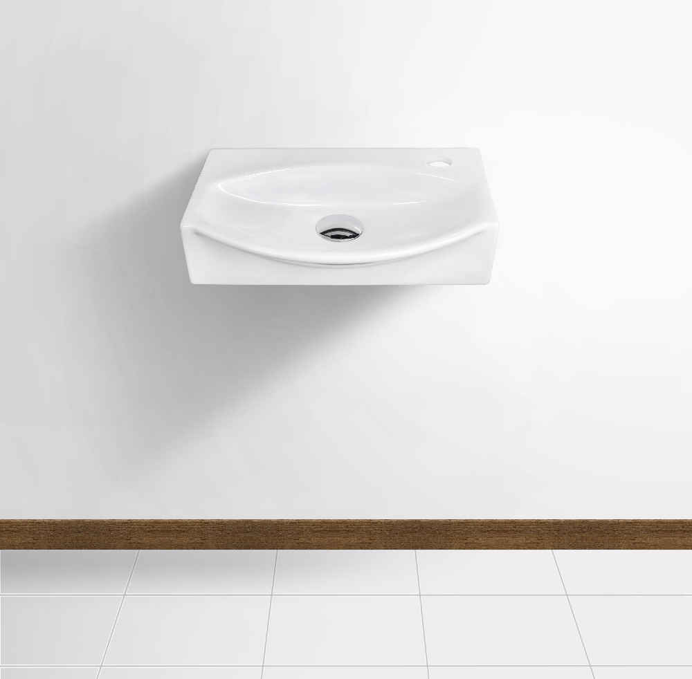 16.5-in. x 12-in. Unique Bathroom Vessel Sink White Enamel Glaze