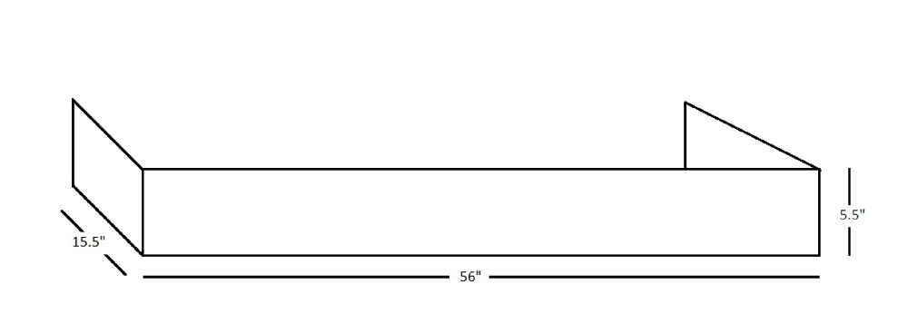 56-in. W X 16-in. D Plywood-Veneer Toe-kick In White Color