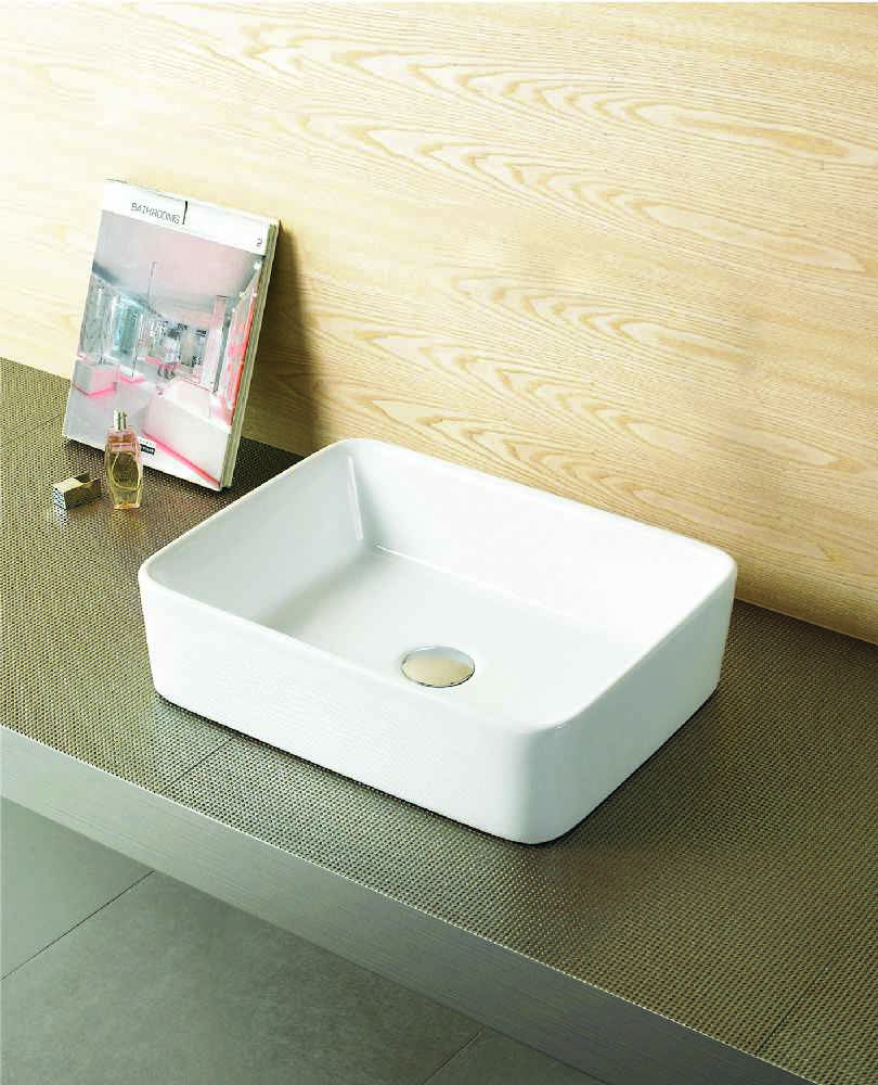 18.75-in. x 14.75-in. Rectangle Bathroom Vessel Sink White Enamel Glaze