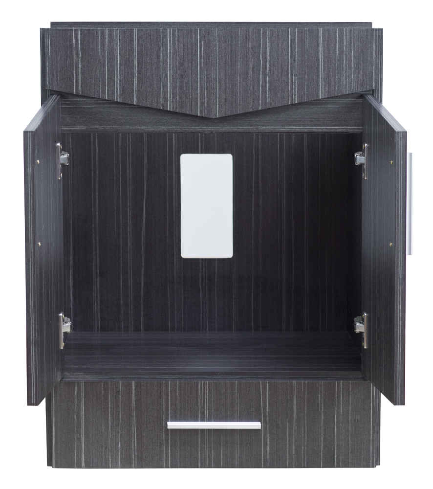 23-in. W 18-in. D Modern Wall Mount Plywood-Melamine Vanity Base Only In Dawn Grey