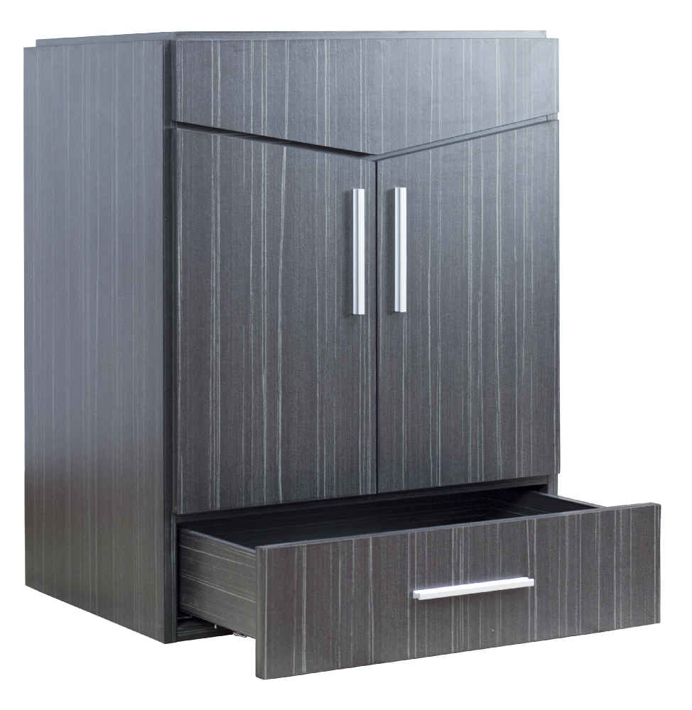 23-in. W 18-in. D Modern Wall Mount Plywood-Melamine Vanity Base Only In Dawn Grey