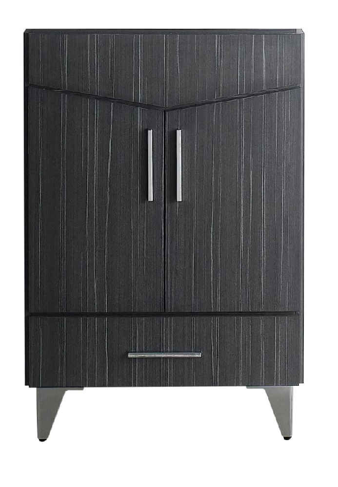 24-in. W 17-in. D Modern Plywood-Melamine Vanity Base Set Only In Dawn Grey