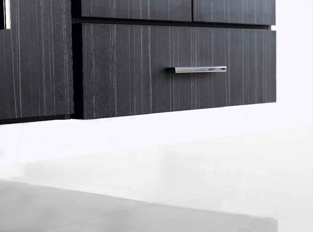 46-in. W 18-in. D Modern Wall Mount Plywood-Melamine Vanity Base Set Only In Dawn Grey