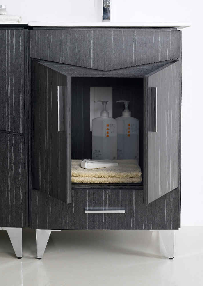 48-in. W 17-in. D Modern Plywood-Melamine Vanity Base Set Only In Dawn Grey