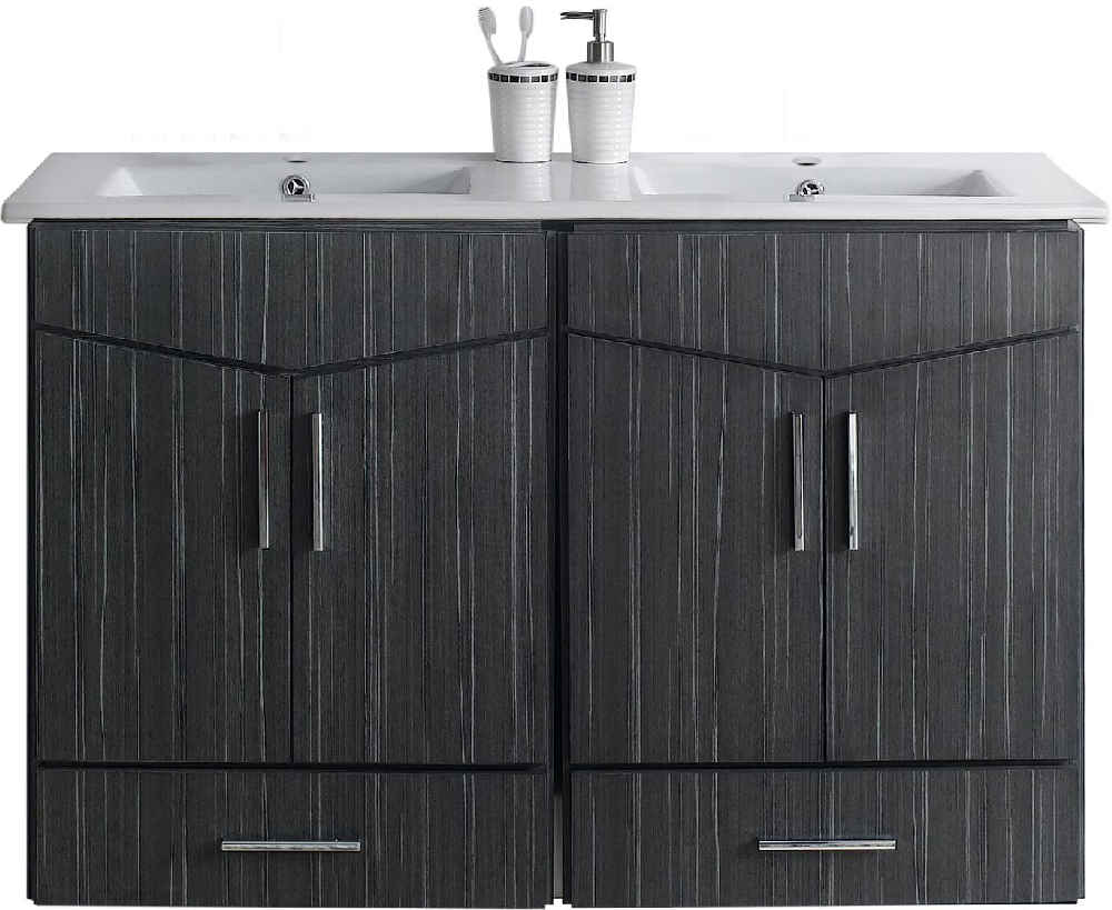 48-in. W Wall Mount Dawn Grey Vanity Set For 1 Hole Drilling 