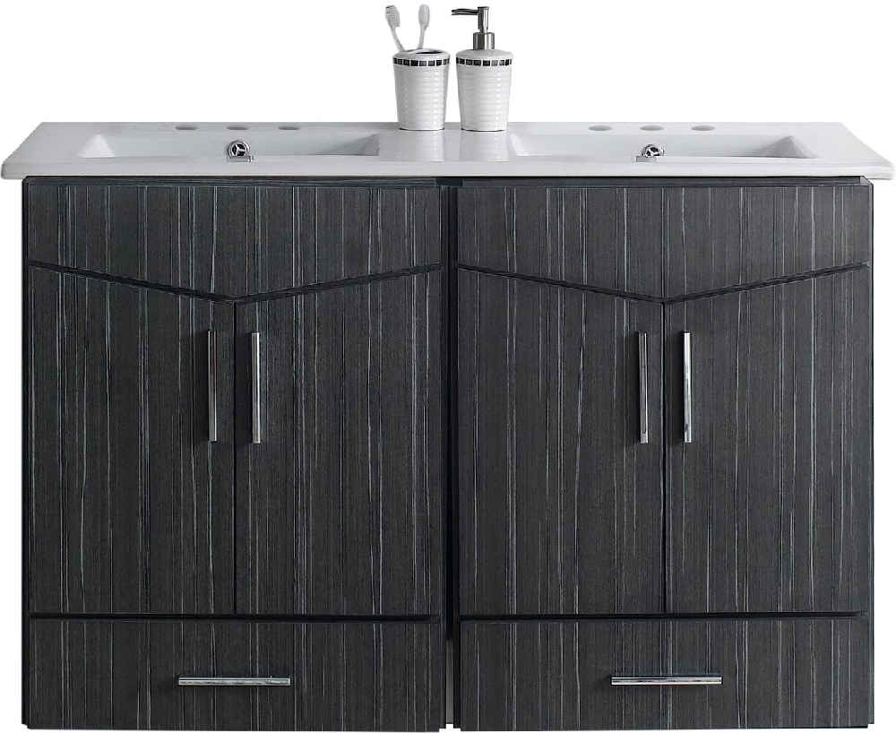 48-in. W Wall Mount Dawn Grey Vanity Set For 3H4-in. Drilling 