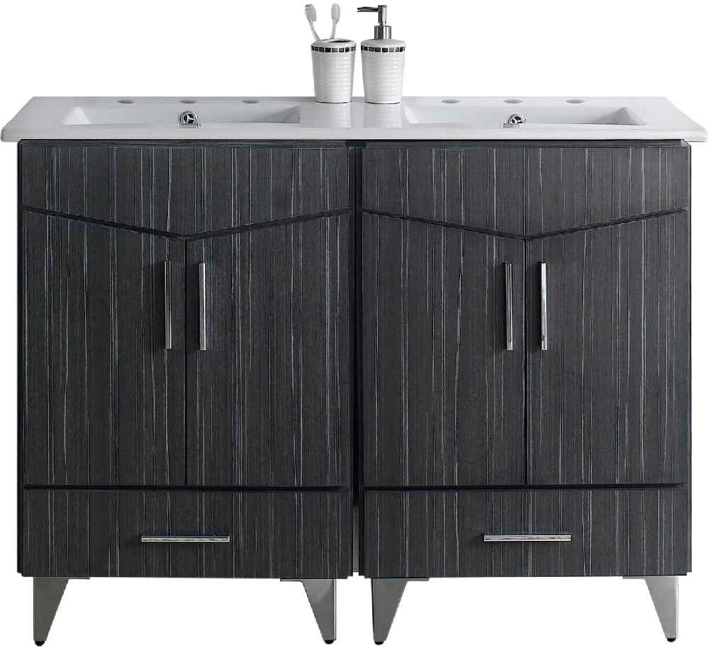 48-in. W Floor Mount Dawn Grey Vanity Set For 3H8-in. Drilling 