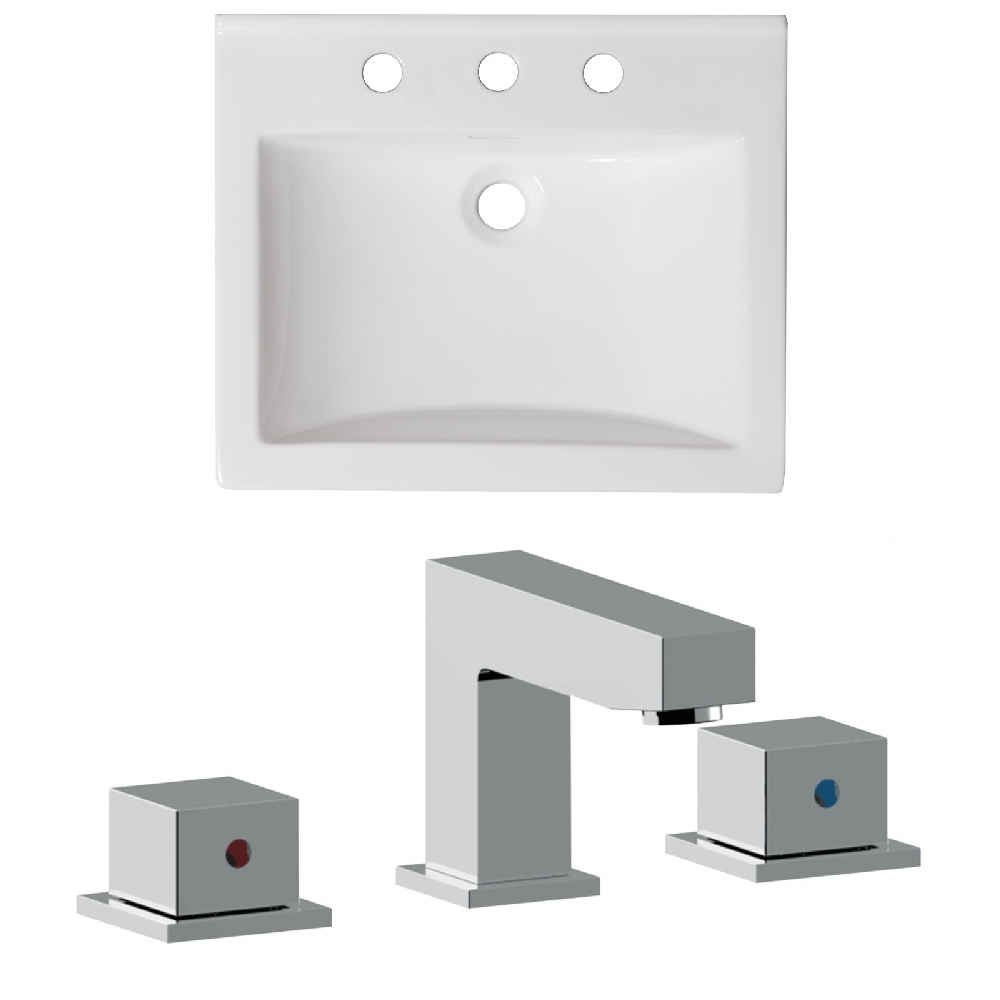 21-in. W 3H8-in. Ceramic Top Set In White Color