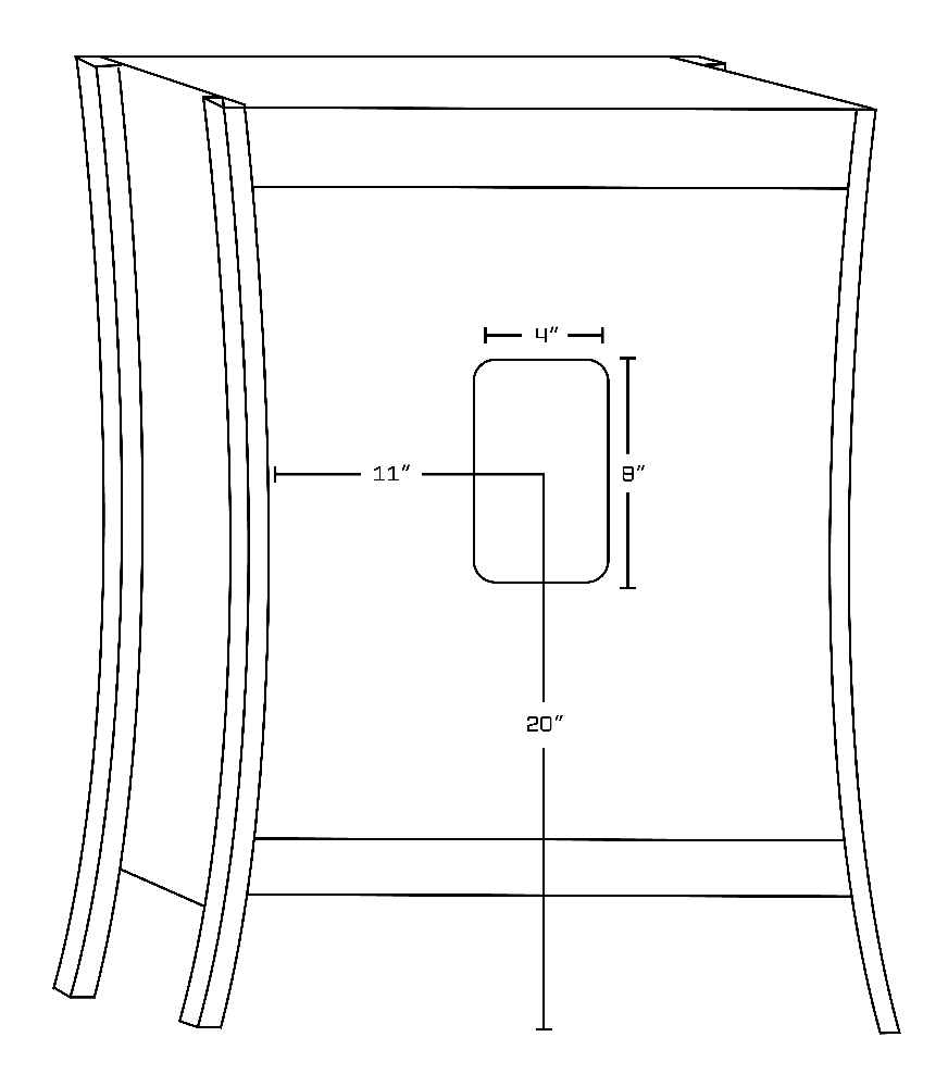 23-in. W 18-in. D Modern Birch Wood-Veneer Vanity Base Only In White