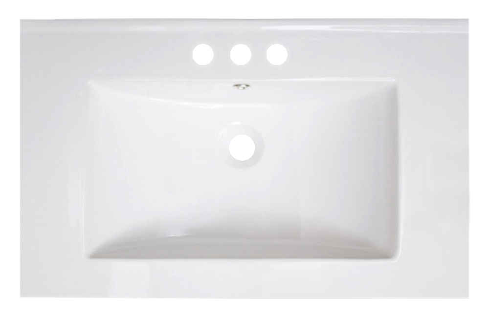 30-in. W Floor Mount White Vanity Set For 3H4-in. Drilling