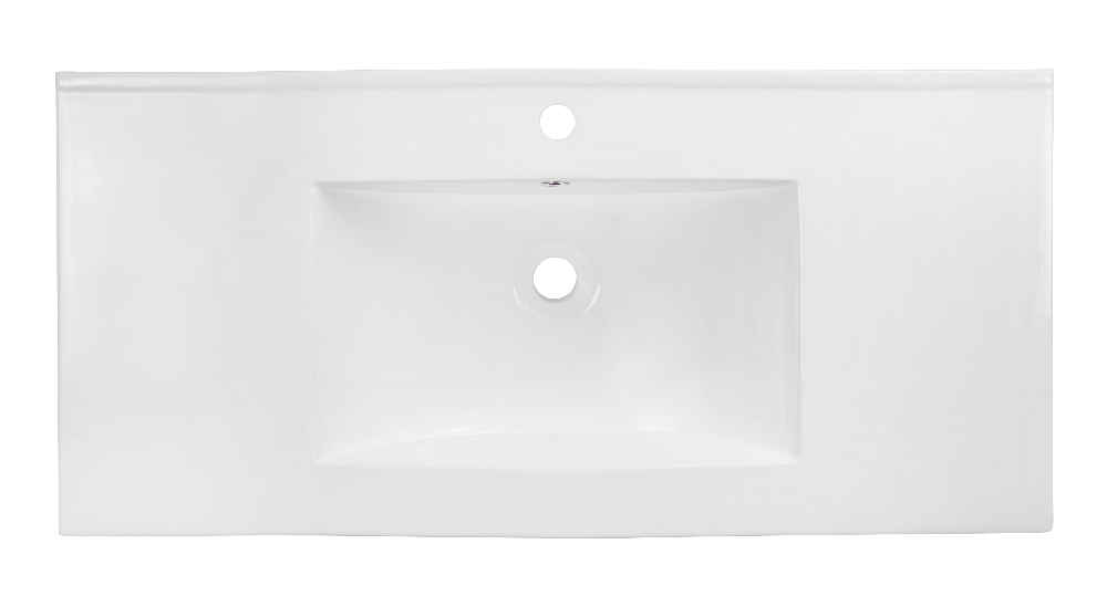 35.5-in. W Floor Mount White Vanity Set For 1 Hole Drilling