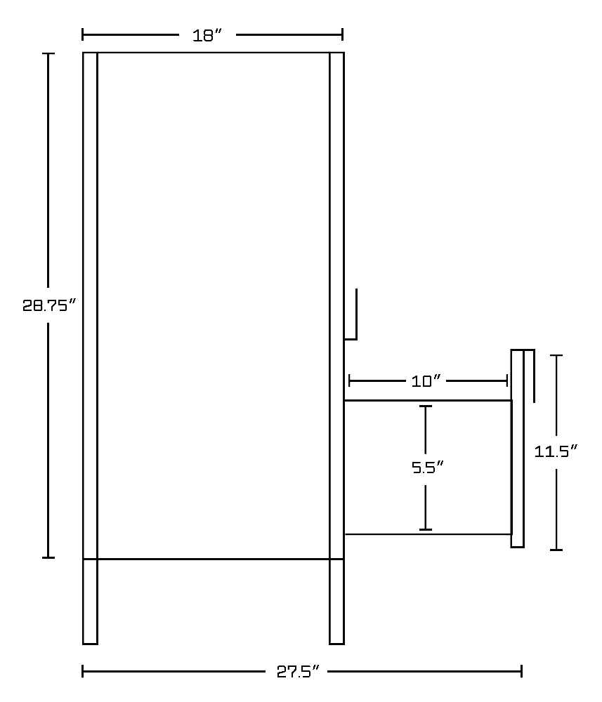 35.5-in. W Floor Mount White Vanity Set For 1 Hole Drilling