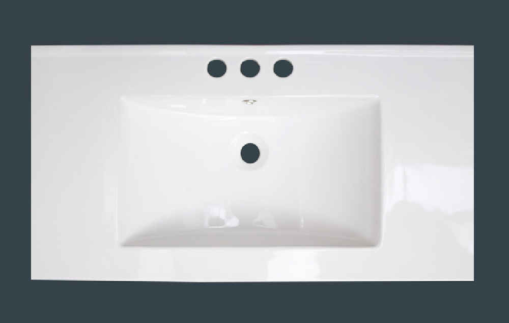 35.5-in. W Floor Mount Dawn Grey Vanity Set For 3H4-in. Drilling