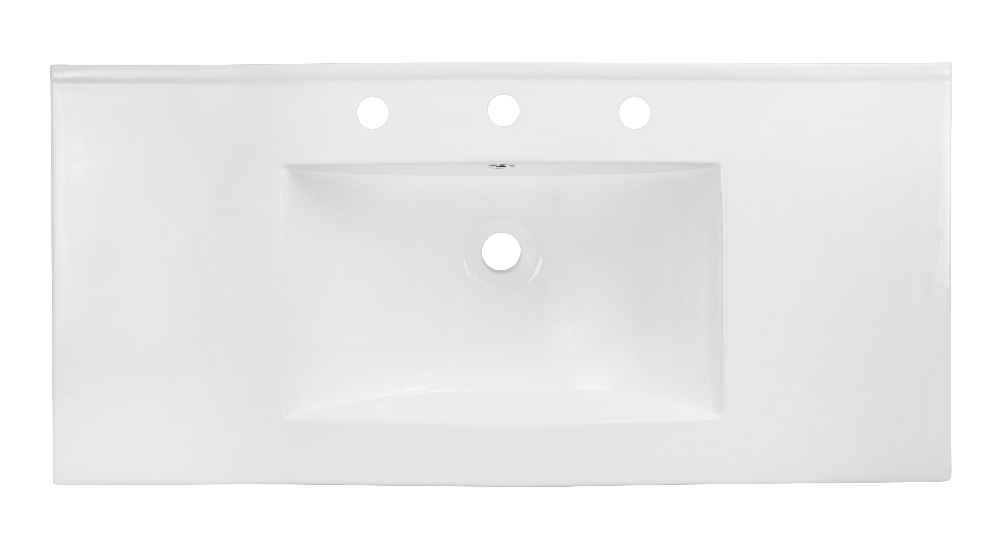 35.5-in. W Floor Mount White Vanity Set For 3H8-in. Drilling