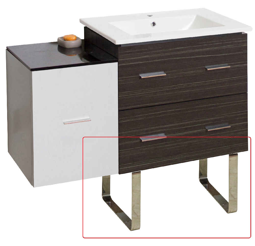 35.5-in. W Floor Mount White Vanity Set For 3H8-in. Drilling