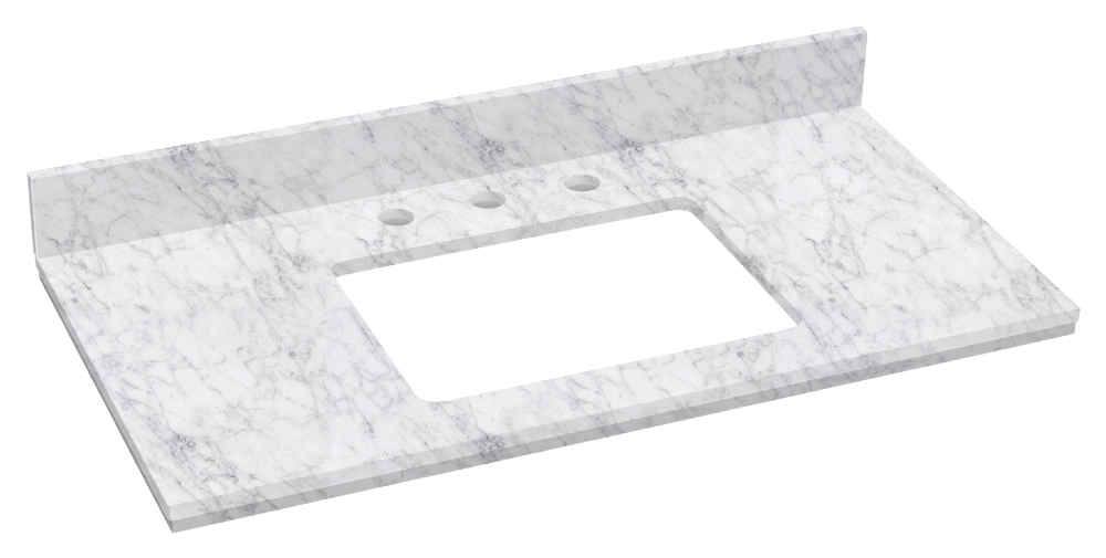36-in. W Floor Mount White Vanity Set For 3H8-in. Drilling Bianca Carara Top White UM Sink