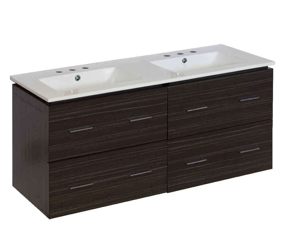48-in. W Wall Mount Dawn Grey Vanity Set For 3H8-in. Drilling 