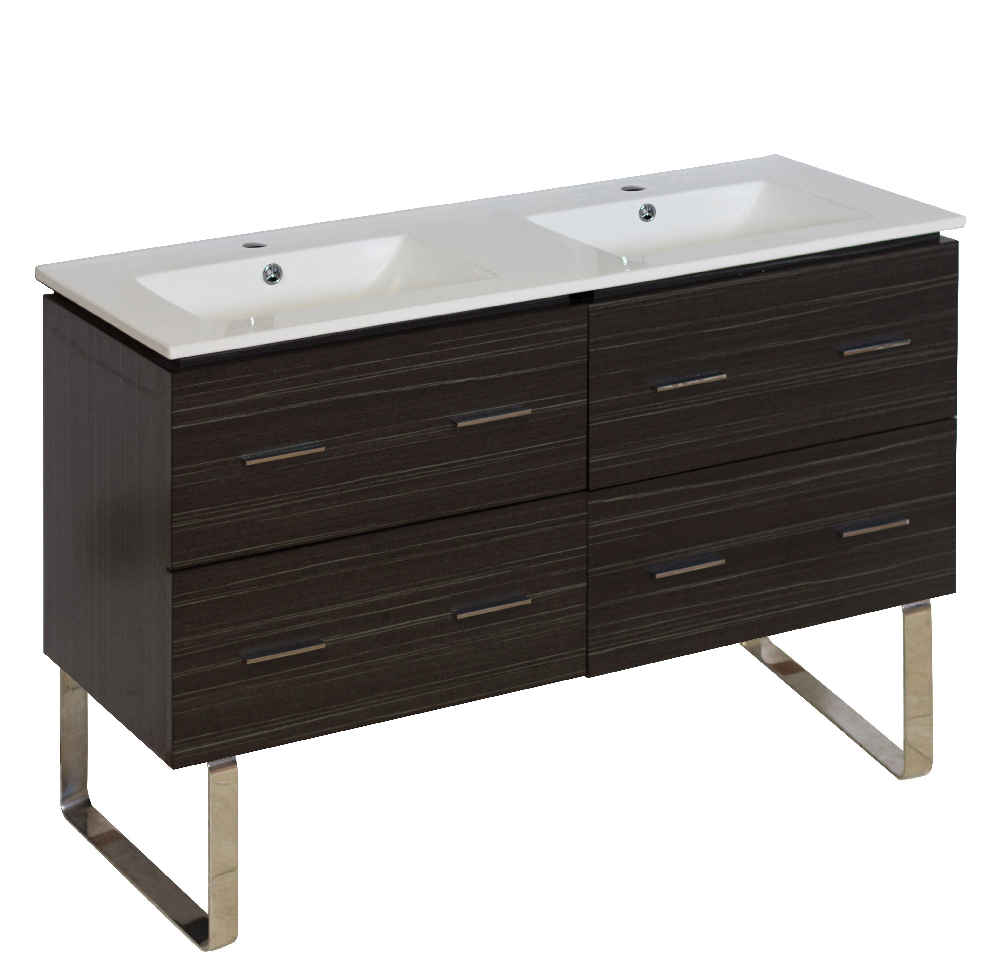 48-in. W Floor Mount Dawn Grey Vanity Set For 1 Hole Drilling 