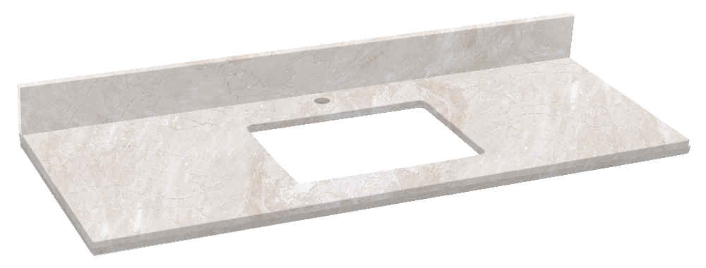 30.5-in. W  18.75-in. D Stone Top In Beige Color For 1 Hole Faucet