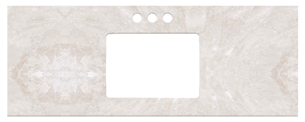 30.5-in. W 18.75-in. D Stone Top In Beige Color For 3H4-in. Faucet