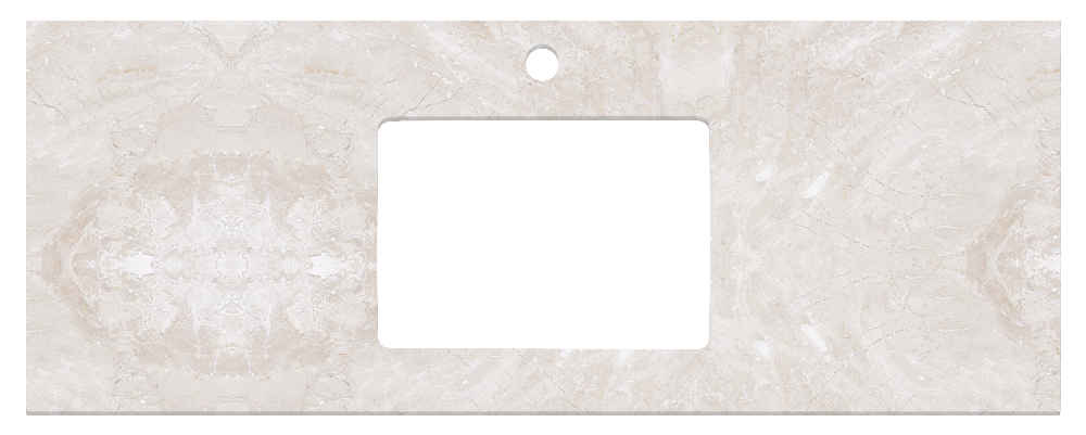 47.6-in. W 18.25-in. D Stone Top In Beige Color For 1 Hole Faucet