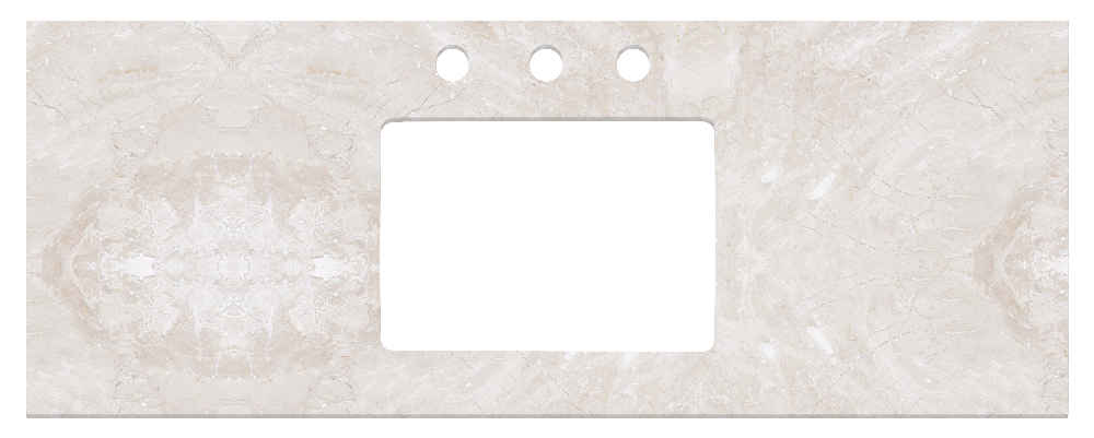 47.6-in. W 18.25-in. D Stone Top In Beige Color For 3H8-in. Faucet