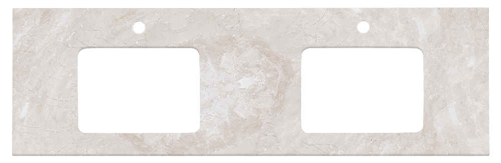 59-in. W 18.25-in. D Stone Top In Beige Color For 1 Hole Faucet