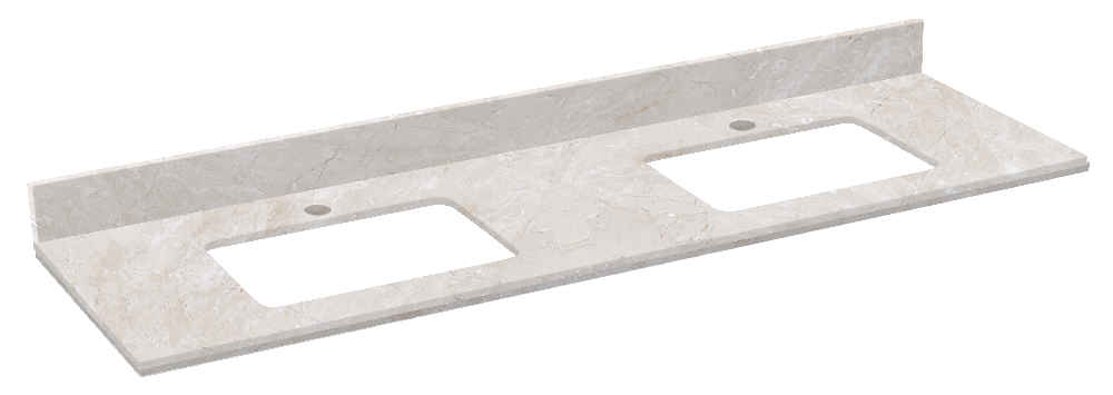 59-in. W 18.25-in. D Stone Top In Beige Color For 1 Hole Faucet