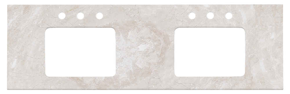 59-in. W 18.25-in. D Stone Top In Beige Color For 3H8-in. Faucet