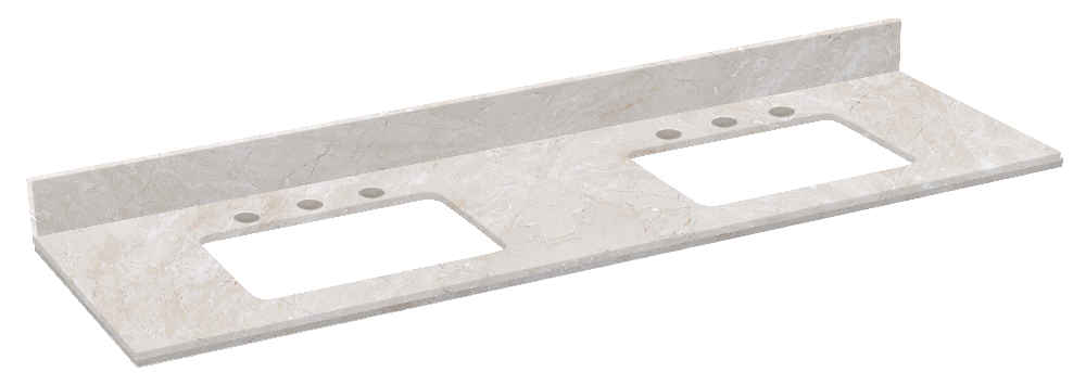 59-in. W 18.25-in. D Stone Top In Beige Color For 3H8-in. Faucet