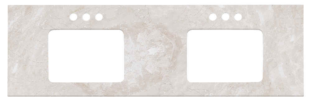 59-in. W 18.25-in. D Stone Top In Beige Color For 3H4-in. Faucet