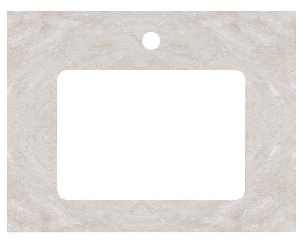 23.75-in. W 18.25-in. D Stone Top In Beige Color For 1 Hole Faucet