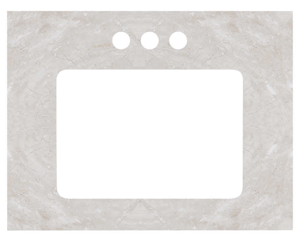 23.75-in. W 18.25-in. D Stone Top In Beige Color For 3H4-in. Faucet