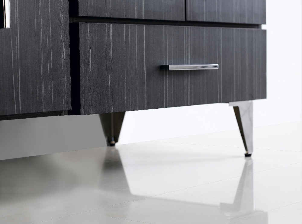 48-in. W 17-in. D Modern Plywood-Melamine Vanity Base Set Only In Dawn Grey