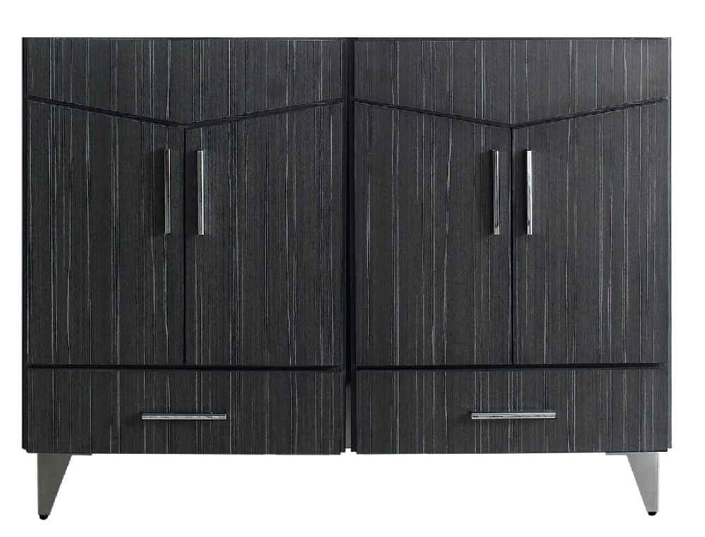 48-in. W 17-in. D Modern Plywood-Melamine Vanity Base Set Only In Dawn Grey