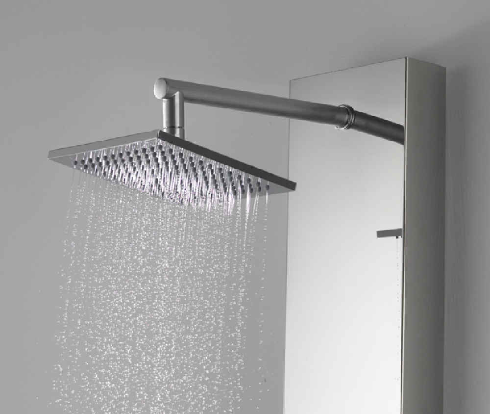7.87-in. x 59-in. Shower Panel Chrome Stainless Steel CUPC