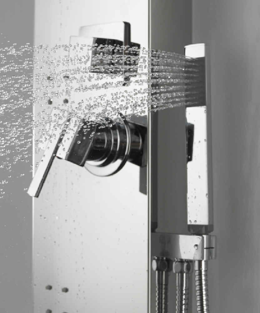 7.87-in. x 59-in. Shower Panel Chrome Stainless Steel CUPC