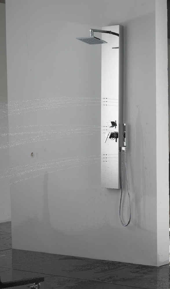 7.87-in. x 59-in. Shower Panel Chrome Stainless Steel CUPC